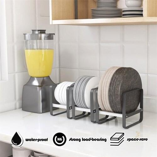 Kitchen Organizer Cabinet Shelves Plates Dishes Drying Rack Holder For Desktop Cabinet Organizer Shelve Kitechen Accessories