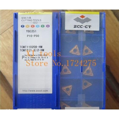 Free shipping 10Pcs TCMT110208-HM YBC251 CNC blade alloy carbide cutting tool carbide inserts Processing of steel