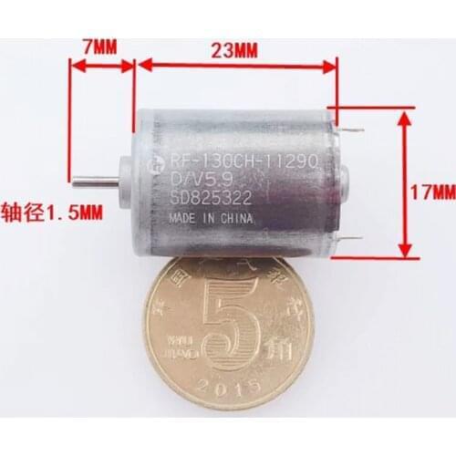 Mabuchi RF-130CH-11290 DC 5.9V 7200RPM Micro Mini 17mm*23mm Round Spindle Motor DIY Hobby Toy Model Servo Engine CD DVD Player