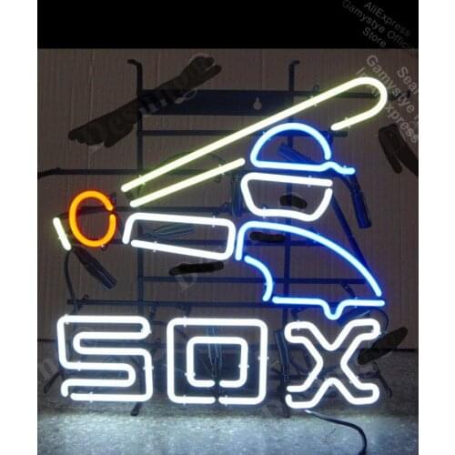 Neon Sign for Sports Team CWS 80S Throwback neon bulb Sign Personalized Custom Neon Signs For Bar Pet Shop Sign Real Glass Neon