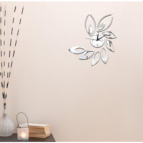 New Style DIY Wall Sticker Clock 3D Big Mirror Clock Wall Stickers Home Decoration Modern Design Wall Clocks Wall Sticker#252877