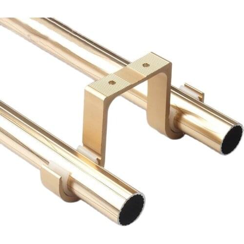 2PC 28-33mm Curtain Rod Support Hanging Bracket Aluminum Alloy Structure Fixed Double Holder Sturdy Window-Dressing Hardware