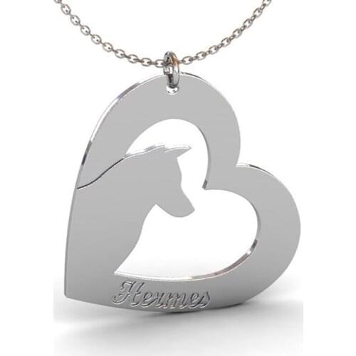 Ufine Personalized Dog Name fashion Love Dog SIBERIAN HUSKY heart pendant Necklace cooper high quality pendant necklace N2138