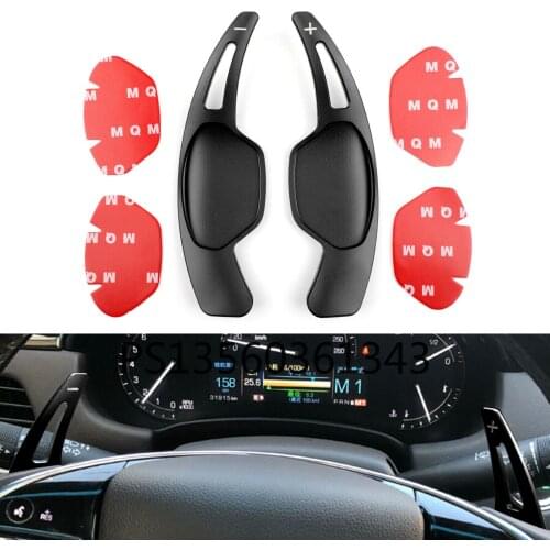 Pair 3D Alloy Steering Wheel Shift Paddle Shifter For Cadillac XTS 2013-17 BK A0