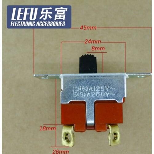 Original new 100% sanding machine sandpaper machine switch SS106AY slide toggle switch 2gear 2pin 10A125V 5A250V