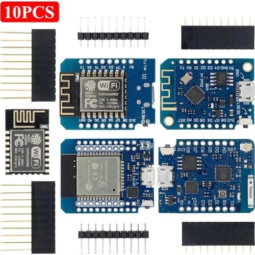10PCS WeMos D1 Mini Pro V3.0 NodeMcu 4MB/16MB Bytes Lua WIFI Internet of Things Development Board ESP8266 CH340G Nodemcu V2