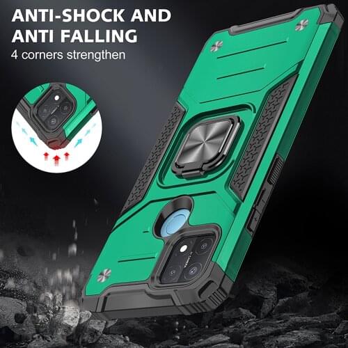 Drop resistance Rugged Case For OPPO A35 Armor Fall resistant impact Shock proof Car Magnetic Cover