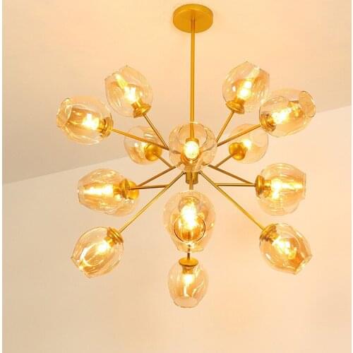 Nordic modern iron herringbone branch pendant light glass ball bubble living room restaurant bedroom bar hanging lighting e27