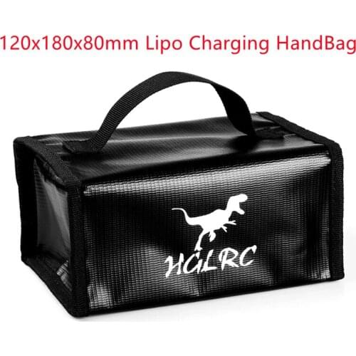 HGLRC KRATOS Fireproof Explosionproof Battery Safe Bag 120x180x80mm Lipo Charging HandBag for RC Model Airplane FPV Racing Drone