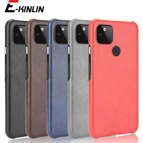 Retro Ultra Thin PU Litchi Leather Texture Phone Case For Google Pixel 3 3a 4 4a XL 3XL 3aXL 4XL 5 5G Hard PC Back Cover