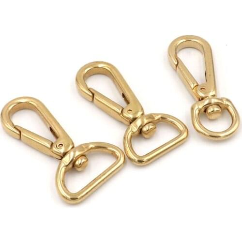 Pure Brass Hook Japanese Precision Casting Small Copper Hook Bag Leather Buckle Accessories 014