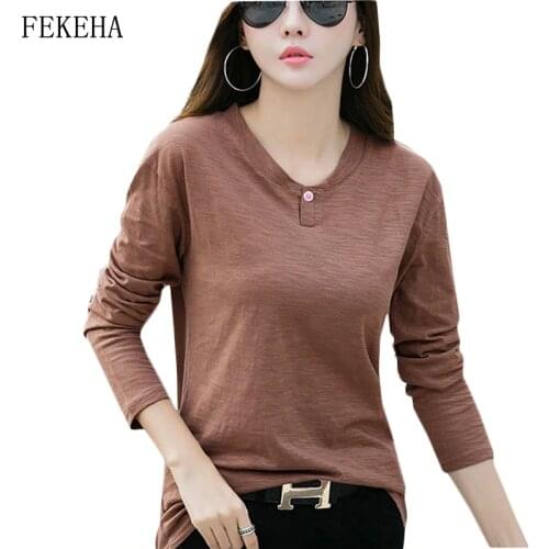 Vetement Femme Autumn Long Sleeve Office Shirt Women T-Shirt Bamboo Cotton White Tshirt Tee Top Camiseta Feminina Plus Size