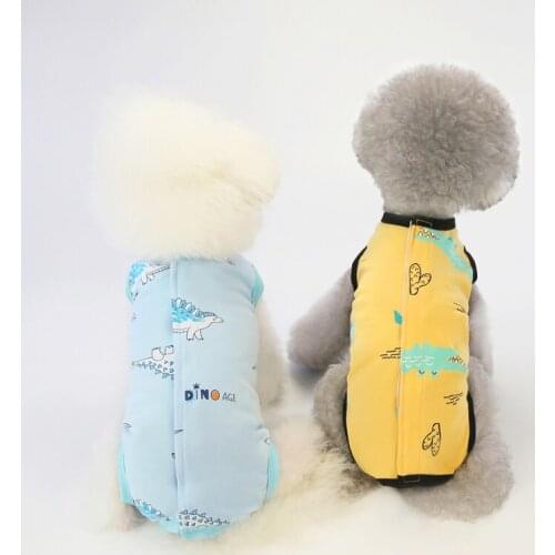 Dog Cat Vest Jumpsuits Weaning Anti-licking Clothes Postoperative Protective Clothing Cotton Sterilization Suit Pet Supplies