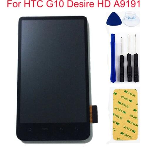 Black For HTC G10 Desire HD A9191 A9199 LCD Display Monitor + Touch Screen Digitizer Sensor Panel Glass Assembly