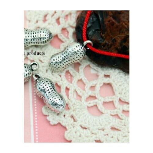 10pcs/lot Tibetan Silver peanut pendant Handmade Decorative Metal DIY Jewelry Alloy accessories dg4s