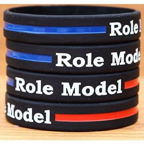 100pcs USA United states American Police blue red thin line wristbands Role Model wristband bracelet bangle wrist bands