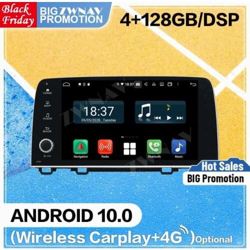 128GB Carplay Android 10 screen Car DVD Player for Honda CRV 2017 2018 2019 car GPS Navigation Auto Radio Audio Stereo Head unit