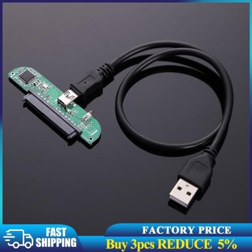 New High speed USB 2.0 data transmission 2.5 " USB 2.0 TO SATA 7 + 15 Pin Hard Disk Adapter Converter Computer Cables