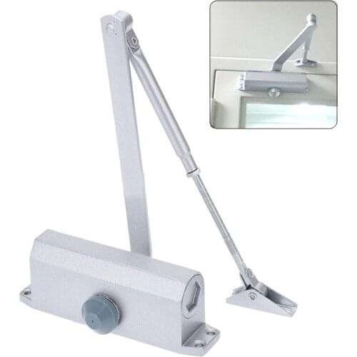 Automatic Door Closers Adjustable Closing / Latching Speed Aluminium Security System for Left and Right Hand Open 25~45Kg 900mm