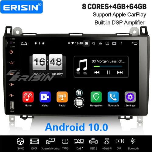 Erisin ES8792B 9" 8-Core Android 10.0 DSP Car Stereo DAB+Navi CarPlay For Mercedes Benz Sprinter A/B Class Vito Viano VW Crafter