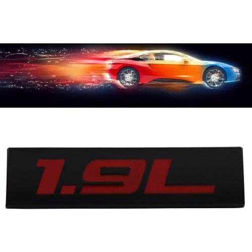Black Red 1.9L 1.9 L for Engine Fender Trunk Lid Emblem Decal Badge Sticker