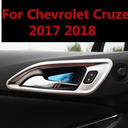 For Chevrolet Cruze 2017 2018 Car Styling Inner Door Handle Cover Door Bowl Frame Trim Sticker Accessories Interior decoration