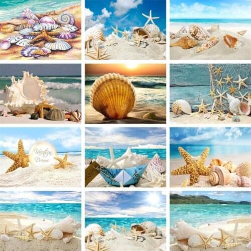 GATYZTORY Paint By Numbers For Adults Kids Shell DIY HandPainted Oil Painting Landscape Picture Home Wall Decor Gift