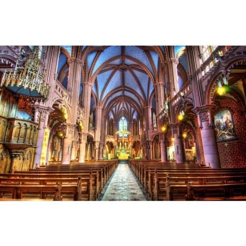 Painting By Numbers DIY Dropshipping Big size Notre Dame interior Landscape Canvas Room Decoration Art picture Child Gift