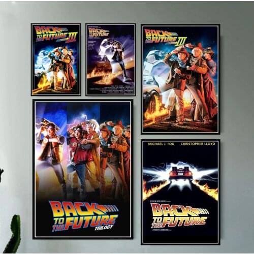 Back To The Future 1 2 3 Classic Movie Film Poster And Prints Wall Art Canvas Painting Wall Pictures Home Decor quadro cuadros