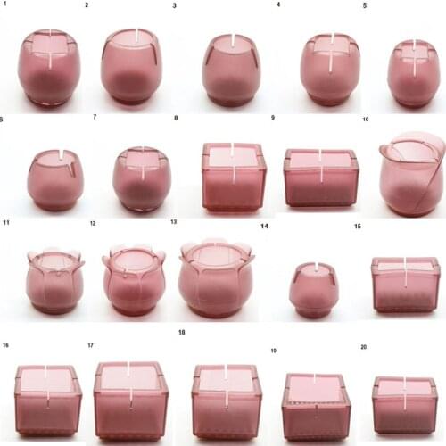 16/8/4pcs Furniture Cups Covers Protectors PVC Legs Feet Table Cabinet Chair Desk Cups Covers 20 Types