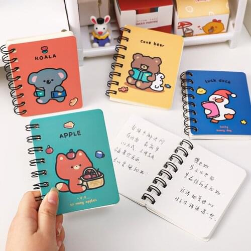 80sheets Christmas Notebook Student Mini Portable Christmas Day Gift Pocket Notepad School Supplies Spiral Notebook