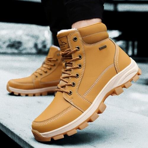 Vogue Warm Winter Men Boots Genuine Leather Snow Boots Men Work Shoes Military Army Ankle Boots for Men Botas Zapatos Hombre