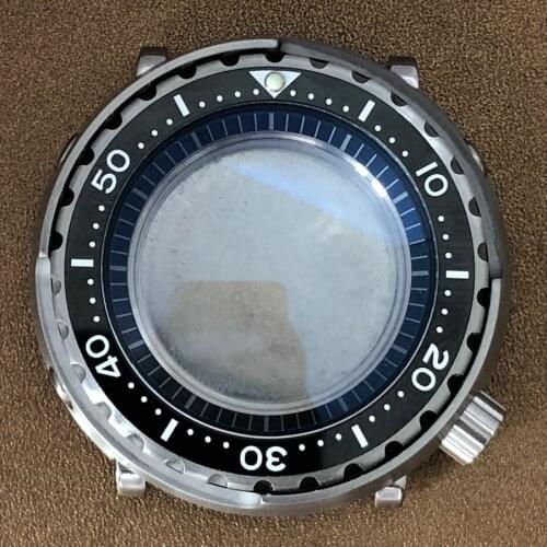 The new case stainless steel 45 mm assembly NH35 movement aluminum ring mouth mineral glass waterproof 5ATM