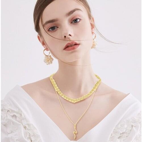 Animal Snake Necklace Exaggerated Punk Snake Pendant Multilayer Snake Bone Necklace Jewelry For Women Girls