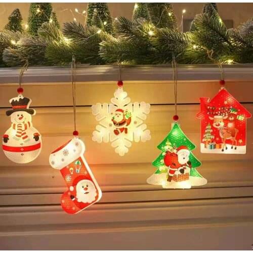 Christmas Decoration LED Fairy Hanging Lights for Home christmas tree Party Kids Gift New Year 2022 Battery Powered Garland