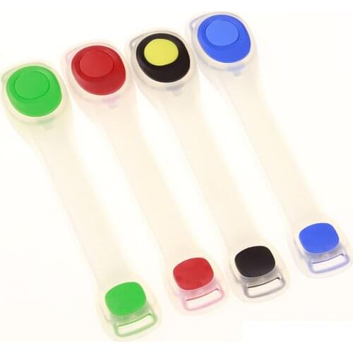 Silicone Warning Flash Light Outdoor Safety Arm Light Belt for Running Walking Cycling Flashing Arm Wrist Lamp Fits Women Men