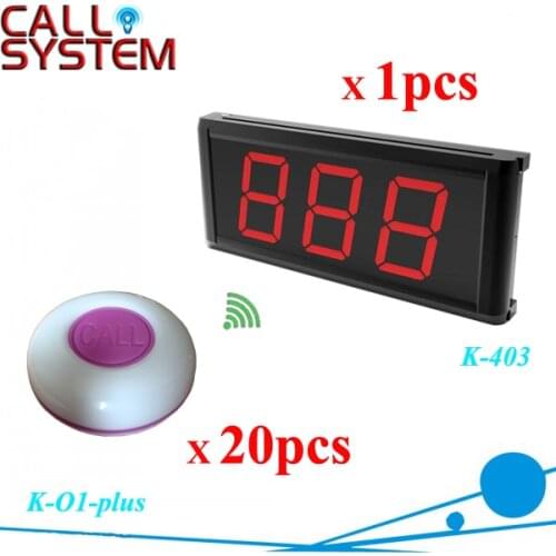 Cinema calling system, Wireless paging systems 1 monitor with 20pcs 1-key button for attendant