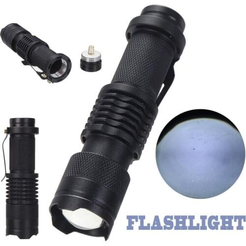 Ultra Mini Flashlight Portable Super Bright LED Flashlight Zoom Torch Lamp 3 Modes Camping Hand Light Bicycle Lighting Accessory