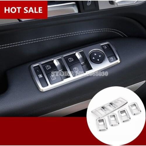 Inner Armrest Window Switch Trim Cover 5pcs For Benz E Class Coupe W207 C207 2009-2016 Car Decoration Car Accesories Interior