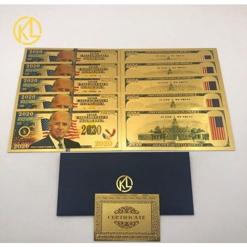 10pcs/lot 2020 Potential New President Joe Biden election Banknotes We trust in Gold Collection and fans gifts
