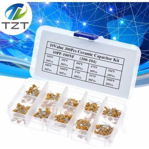 10Value*30pcs 10pf~10nF 50V 10pF 20pF 30pF 47pF 56pF 68pF 100pF 1nF 10nF 100nF monolithic Multilayer Ceramic Capacitor Kit box