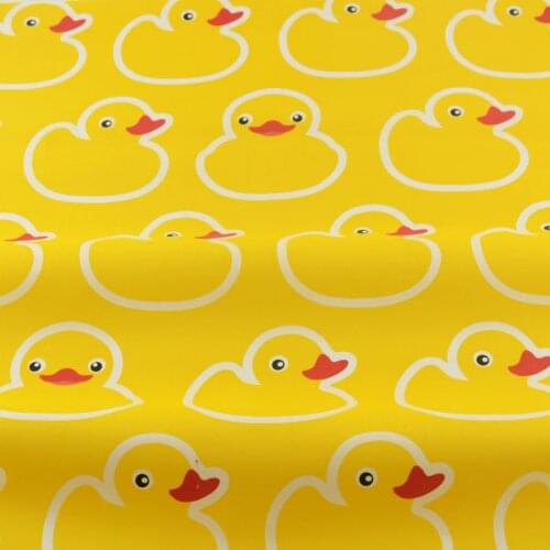 100% Cotton Fabric Lovely Big Yellow Ducks Designs Quilting Patchwork Twill Home Textile Sewing Scrapbooking Crafts Bedding