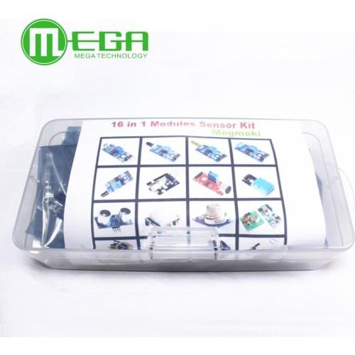 16pcs/lot The Sensor Module Kit 16 Kinds of Sensor DIY Kit for school education