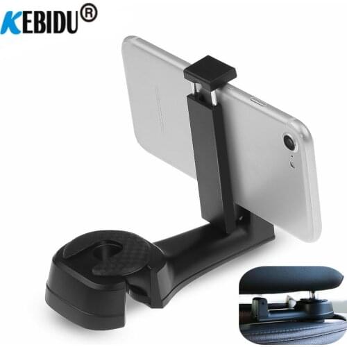 2 in 1 Car Headrest Hook with Phone Holder Seat Back Hanger for Bag Handbag Purse Grocery Cloth Foldble Clips Organizer