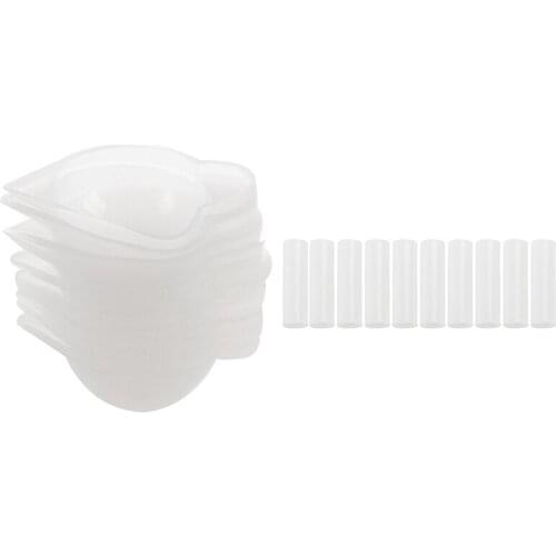 20 Pcs Silicone Mold: 10 Pcs Assorted Shapes Silicone Pendant & 10 Pcs Silicone Mold Cup Dispenser