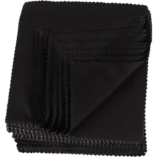 New 5pcs Glasses Cloth Microfiber Cleaner Cloths Cleaning Glasses Lens Clothes Black Eyeglasses Cloth Eyewear Accessories