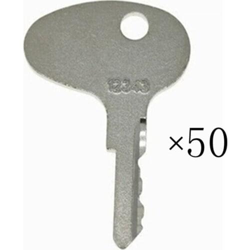 50pc Keys For Caterpillar Forklift Starter Ignition Key 12343 Set of 50 Keys For Mitsubishi