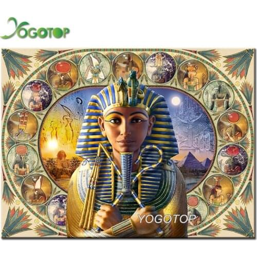 Diy diamond painting full cross stitch,king of Egypt diamond Embroidery 5d,mosaic rhinestone Wall Art Egyptian prince YY1808