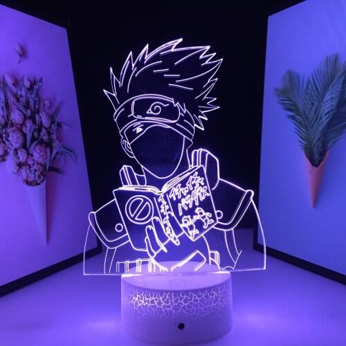 Animation Peripherals 3D Lamp Visual Illusion White Cracked Base Acrylic Light Guide Plate for Children Festival Birthday Gifts