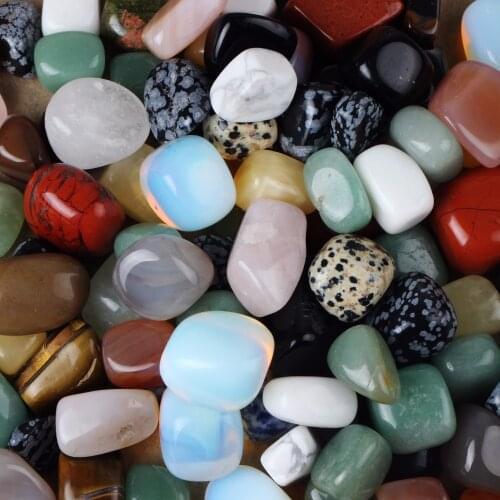 Irregular Mixed Assorted Natural Tumbled Stone Crystal Quartz Obsidian Beads Crafts Home Fountain Decor Chakra Healing Reiki